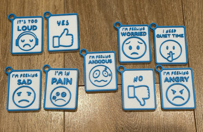 3D Printed SEN Communication Cards – Customisable Colours, Individual Cards & Packs