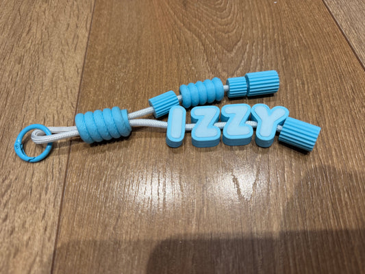 Personalised 3D Printed Paracord Name Keychain